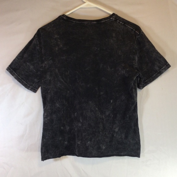 Rolling Stones Graphic Tee Black Acid Wash Rock Band Shirt Vintage Style M - Picture 2 of 7